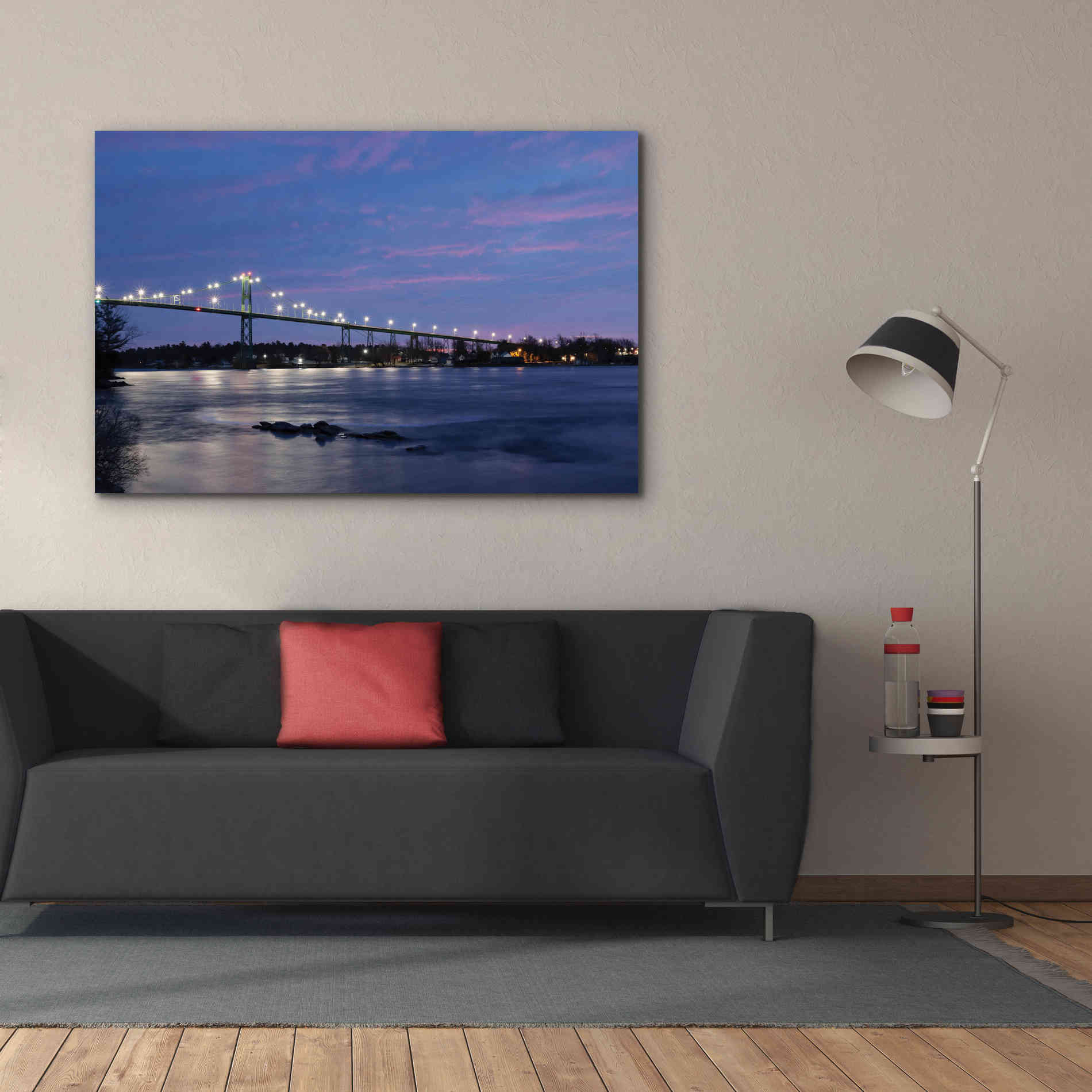 'Bridge at Night' by Lori Deiter, Canvas Wall Art,60 x 40