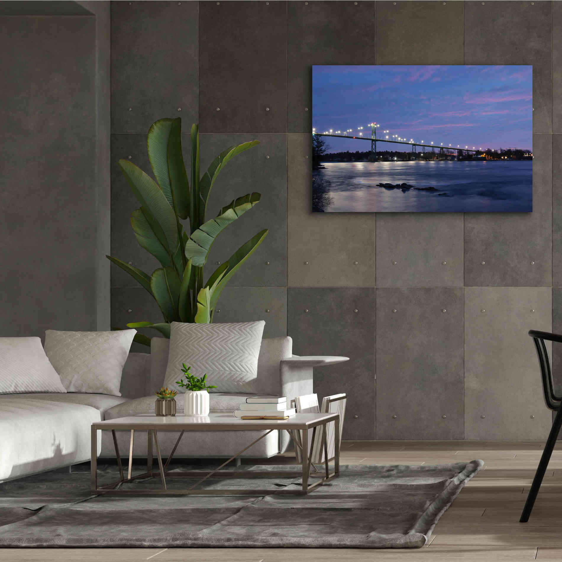 'Bridge at Night' by Lori Deiter, Canvas Wall Art,60 x 40