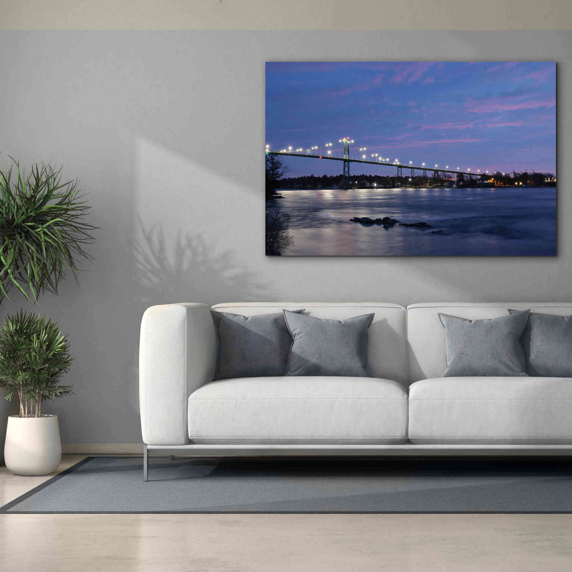 'Bridge at Night' by Lori Deiter, Canvas Wall Art,60 x 40