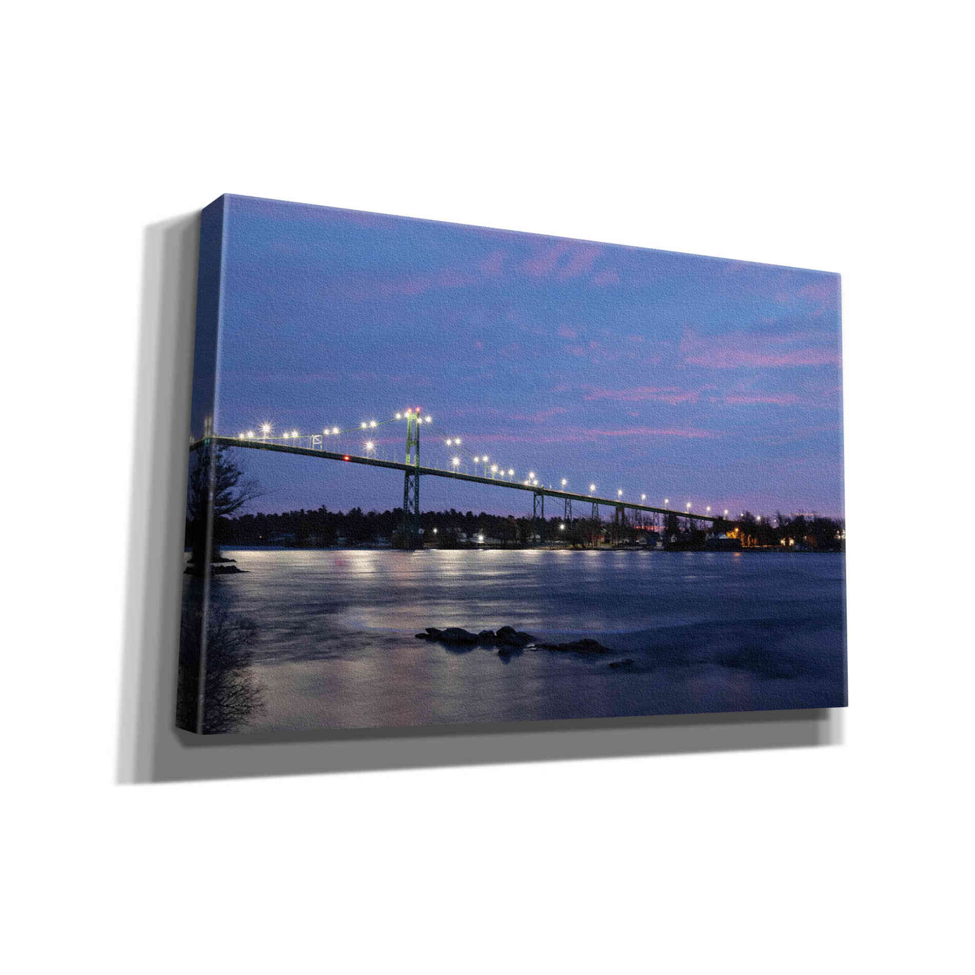 'Bridge at Night' by Lori Deiter, Canvas Wall Art