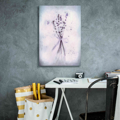 Image of 'Lavender and Butterflies I' by Lori Deiter, Canvas Wall Art,18 x 26