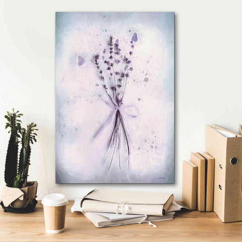 Image of 'Lavender and Butterflies I' by Lori Deiter, Canvas Wall Art,18 x 26