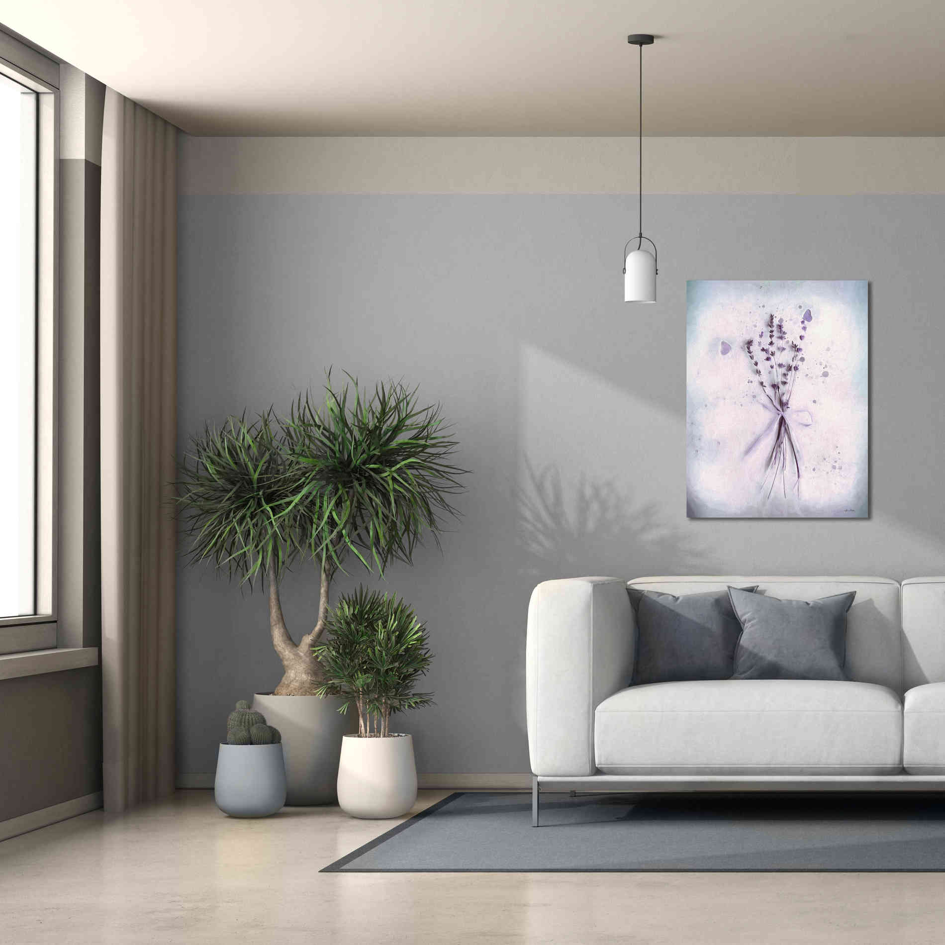 'Lavender and Butterflies I' by Lori Deiter, Canvas Wall Art,26 x 34