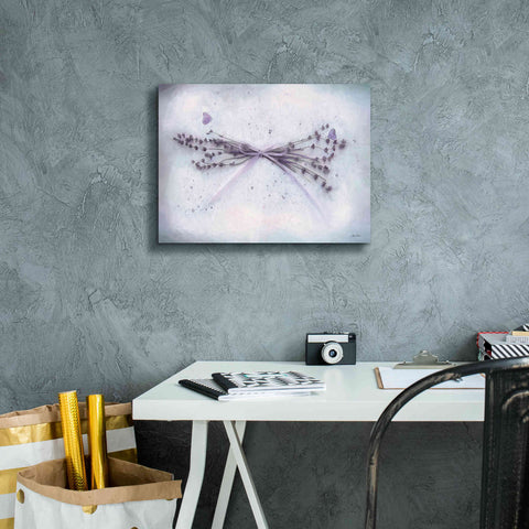 Image of 'Lavender and Butterflies II' by Lori Deiter, Canvas Wall Art,16 x 12