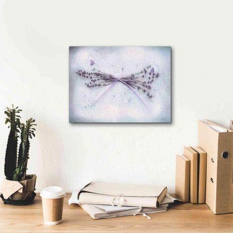 Image of 'Lavender and Butterflies II' by Lori Deiter, Canvas Wall Art,16 x 12