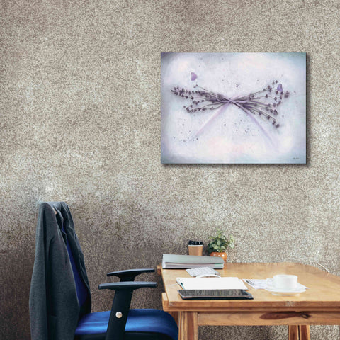 Image of 'Lavender and Butterflies II' by Lori Deiter, Canvas Wall Art,34 x 26