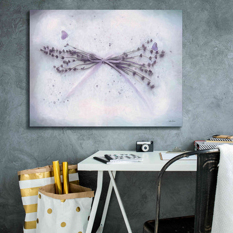 Image of 'Lavender and Butterflies II' by Lori Deiter, Canvas Wall Art,34 x 26