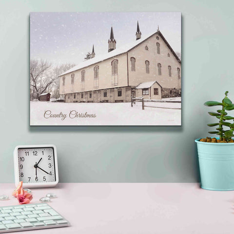 Image of 'Country Christmas Church' by Lori Deiter, Canvas Wall Art,16 x 12