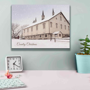 'Country Christmas Church' by Lori Deiter, Canvas Wall Art,16 x 12