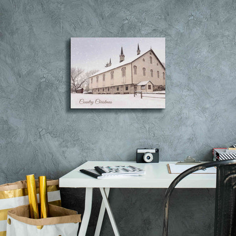 Image of 'Country Christmas Church' by Lori Deiter, Canvas Wall Art,16 x 12