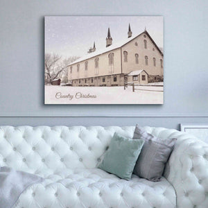 'Country Christmas Church' by Lori Deiter, Canvas Wall Art,30 x 26