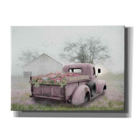 'Pink Flower Truck' by Lori Deiter, Canvas Wall Art
