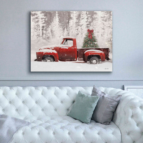 Image of 'Red Truck with Christmas Tree II' by Lori Deiter, Canvas Wall Art,54 x 40