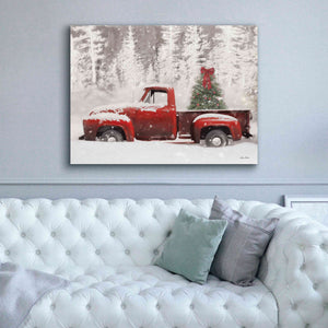 'Red Truck with Christmas Tree II' by Lori Deiter, Canvas Wall Art,54 x 40