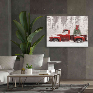 'Red Truck with Christmas Tree II' by Lori Deiter, Canvas Wall Art,54 x 40