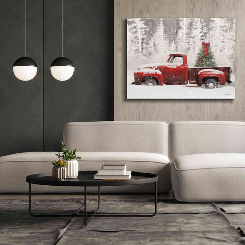 Image of 'Red Truck with Christmas Tree II' by Lori Deiter, Canvas Wall Art,54 x 40