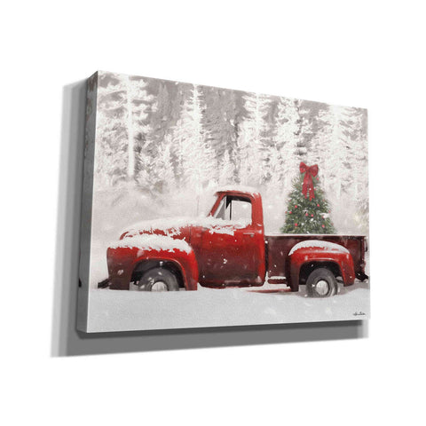 Image of 'Red Truck with Christmas Tree II' by Lori Deiter, Canvas Wall Art