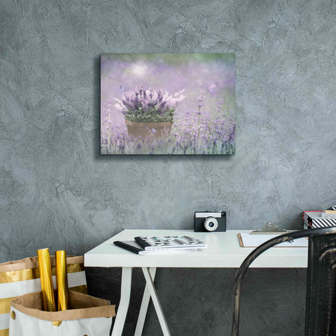 Image of 'Lavender Basket' by Lori Deiter, Canvas Wall Art,16 x 12