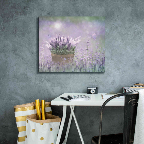 Image of 'Lavender Basket' by Lori Deiter, Canvas Wall Art,24 x 20