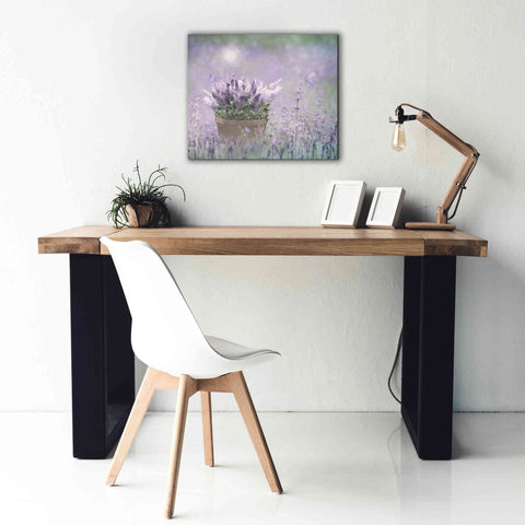 Image of 'Lavender Basket' by Lori Deiter, Canvas Wall Art,24 x 20