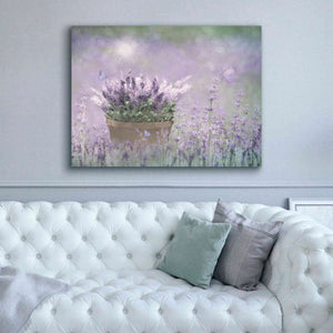 'Lavender Basket' by Lori Deiter, Canvas Wall Art,54 x 40