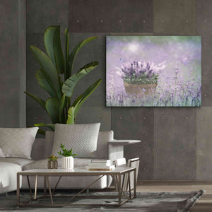 'Lavender Basket' by Lori Deiter, Canvas Wall Art,54 x 40