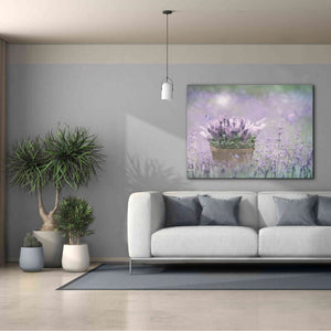 'Lavender Basket' by Lori Deiter, Canvas Wall Art,54 x 40