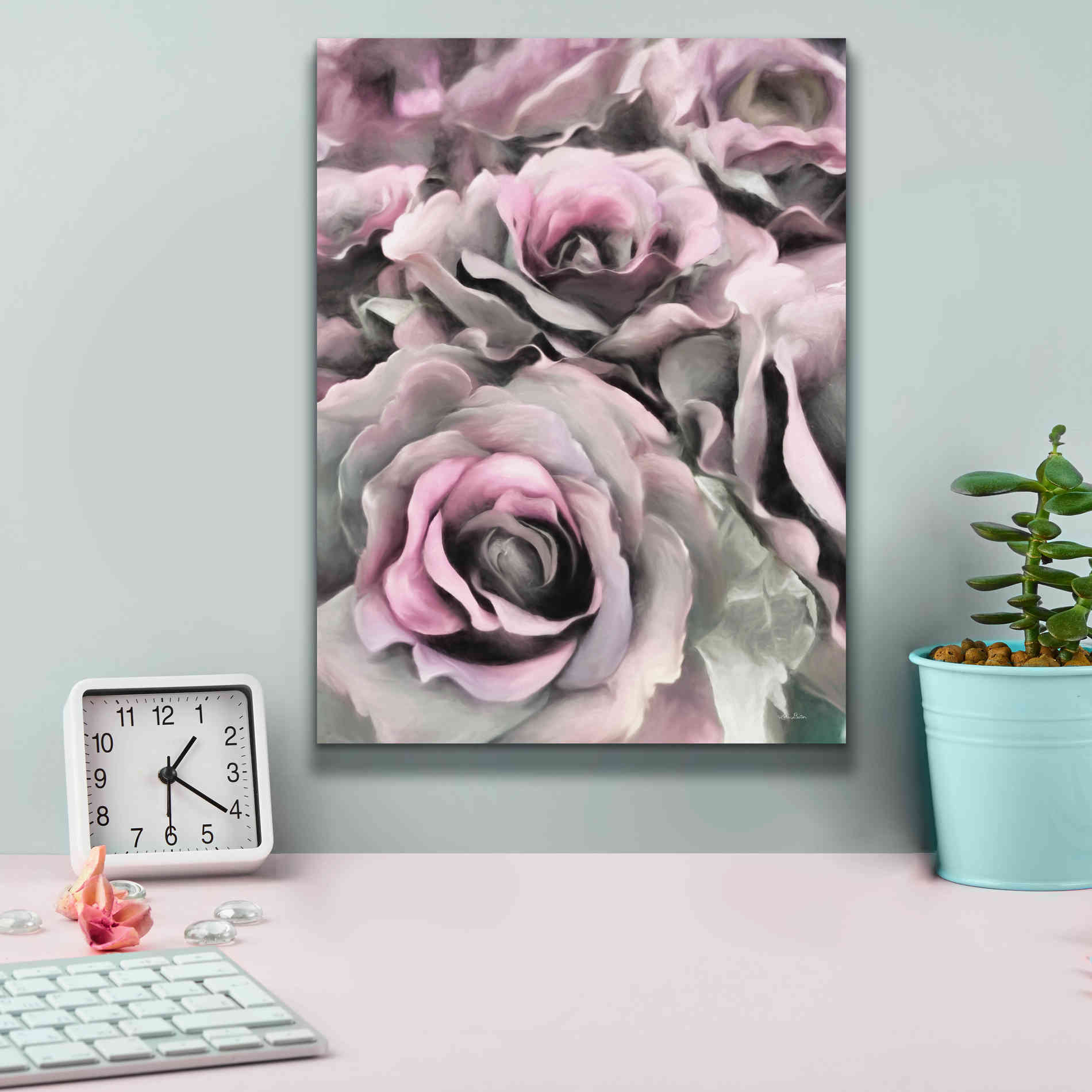 'Painted Roses' by Lori Deiter, Canvas Wall Art,12 x 16