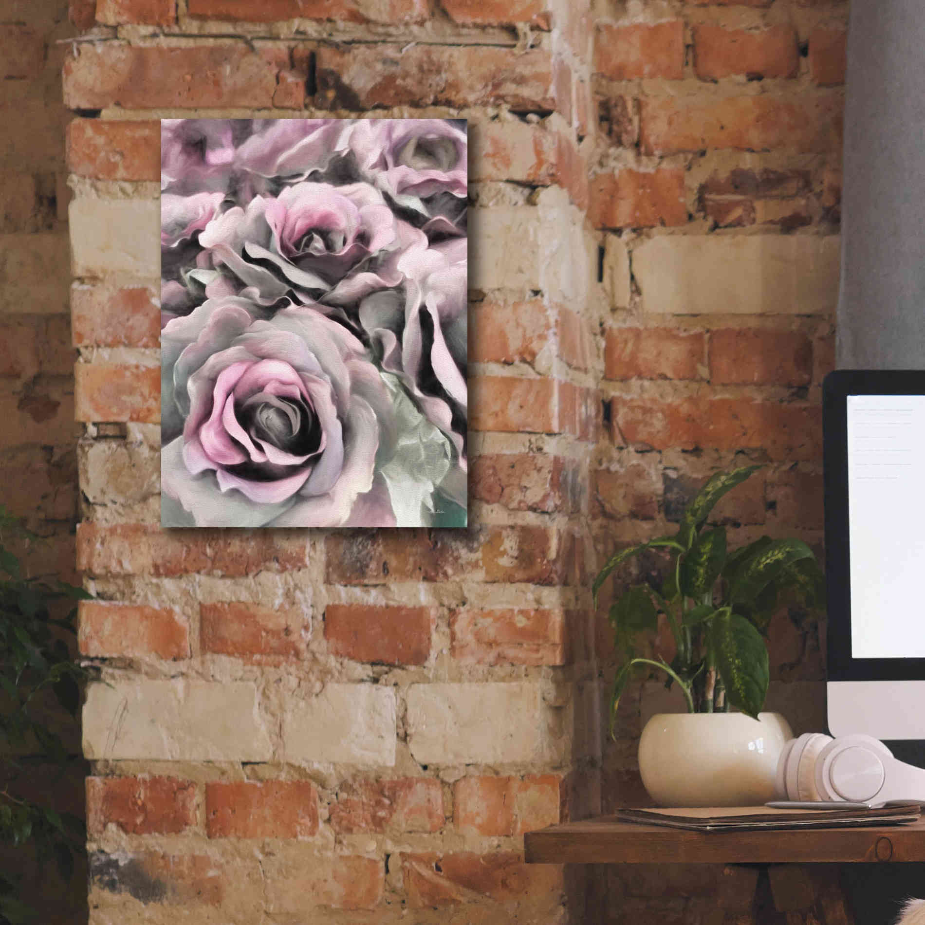 'Painted Roses' by Lori Deiter, Canvas Wall Art,12 x 16