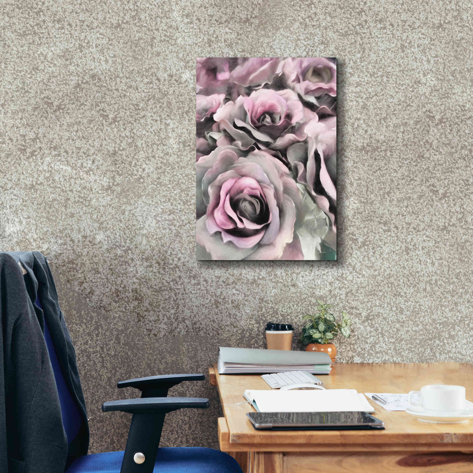 'Painted Roses' by Lori Deiter, Canvas Wall Art,18 x 26