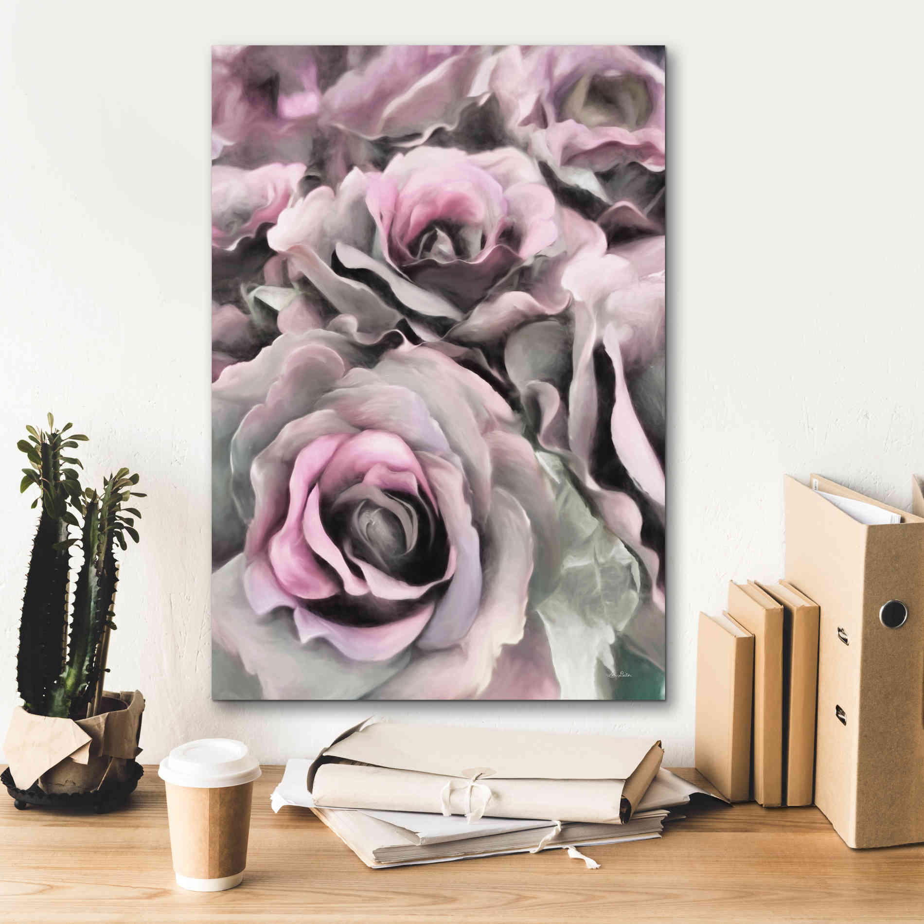 'Painted Roses' by Lori Deiter, Canvas Wall Art,18 x 26