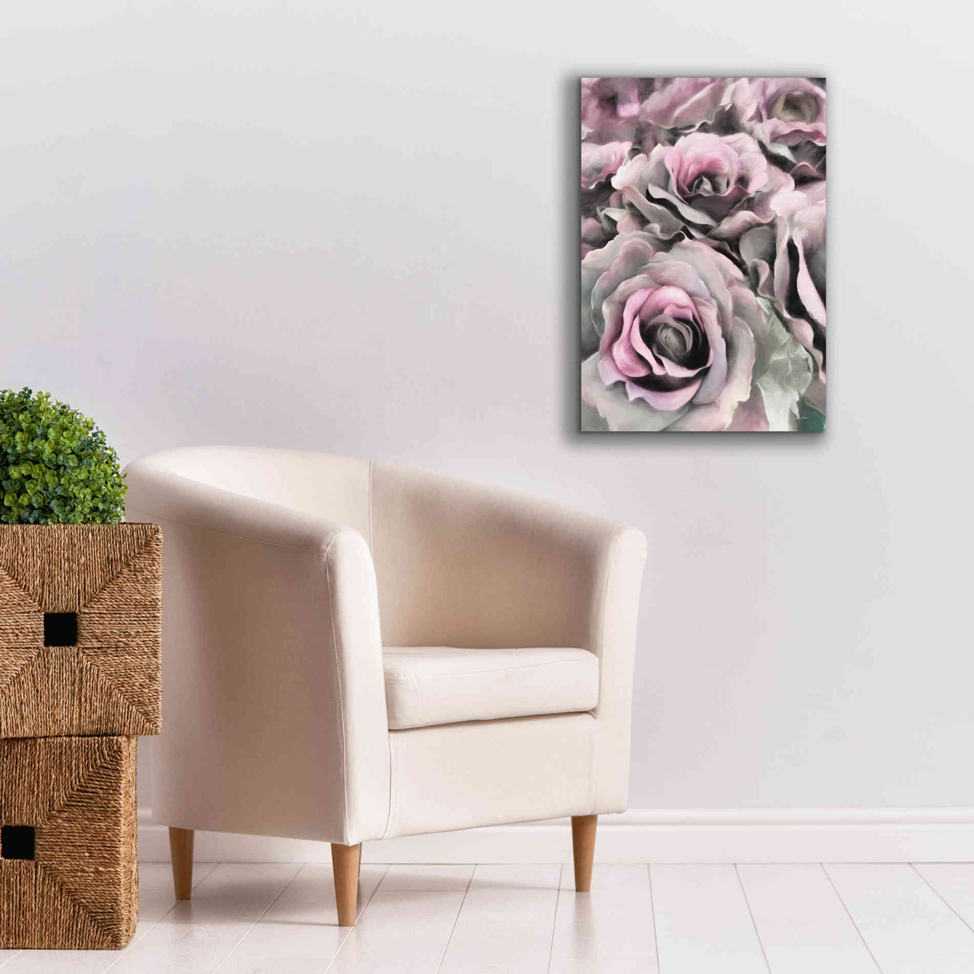 'Painted Roses' by Lori Deiter, Canvas Wall Art,18 x 26