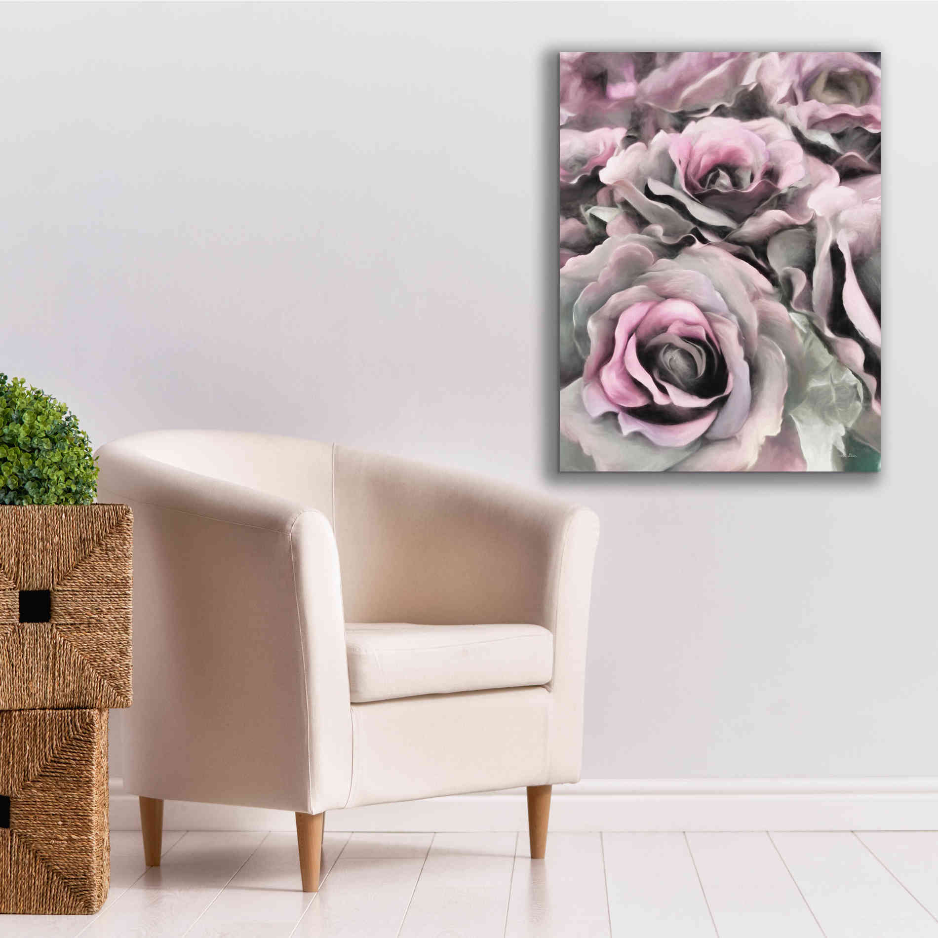 'Painted Roses' by Lori Deiter, Canvas Wall Art,26 x 34