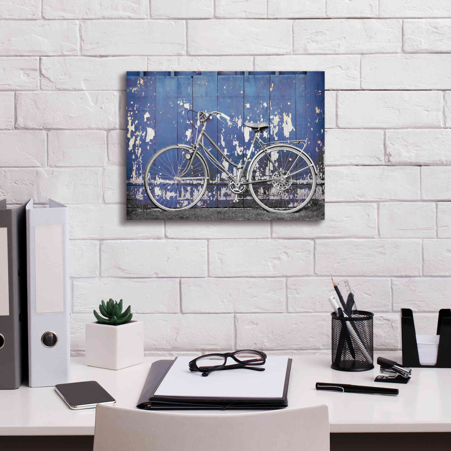 'Grungy Bike' by Lori Deiter, Canvas Wall Art,16 x 12