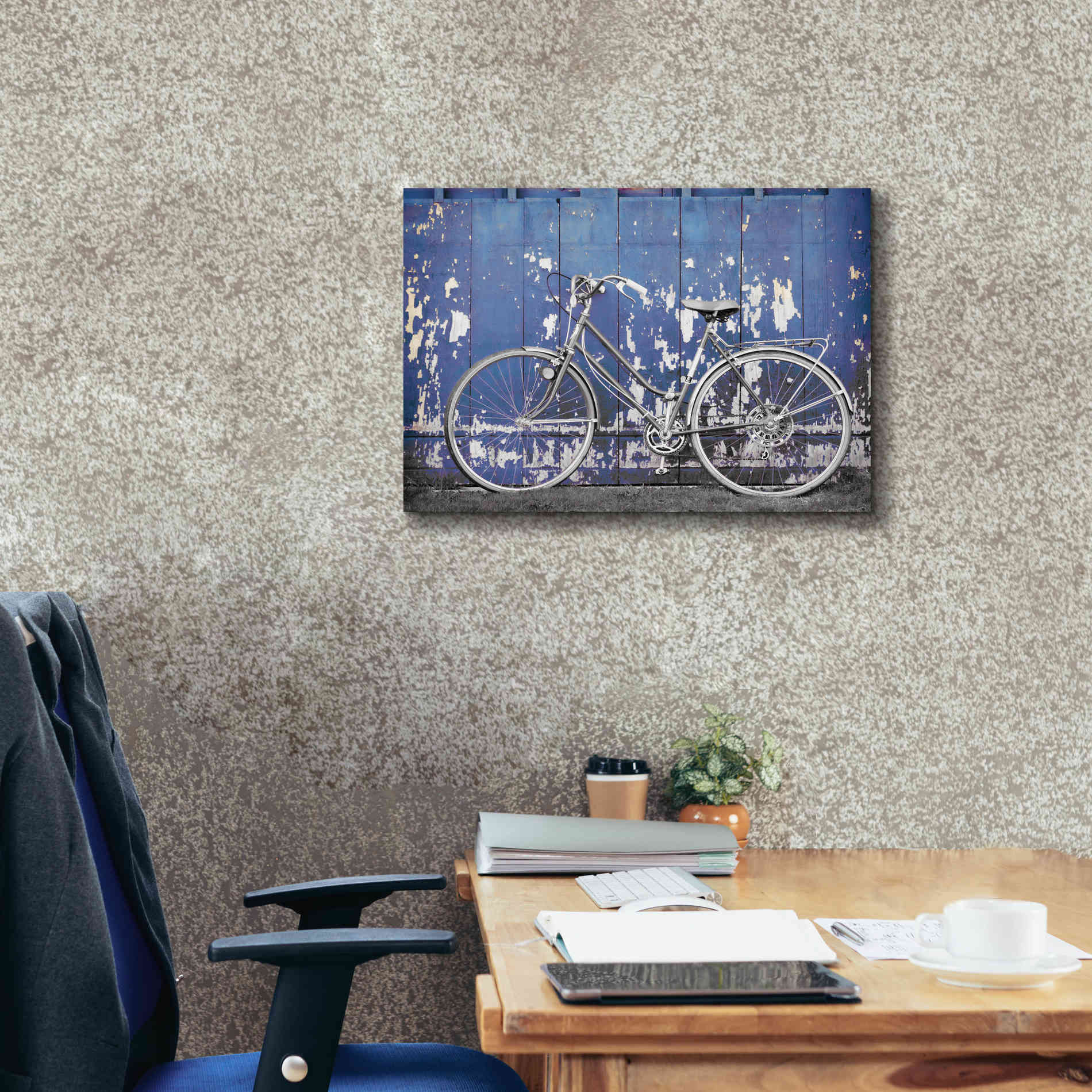 'Grungy Bike' by Lori Deiter, Canvas Wall Art,26 x 18