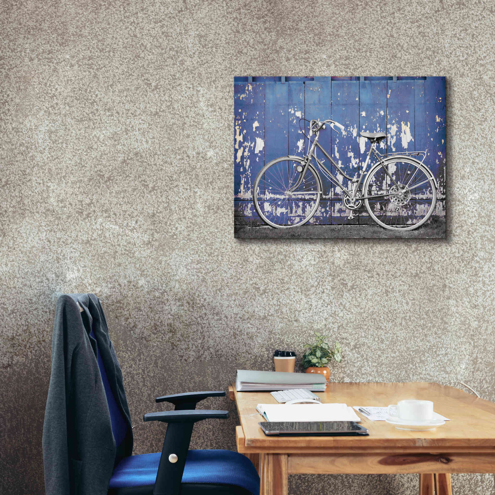 'Grungy Bike' by Lori Deiter, Canvas Wall Art,34 x 26