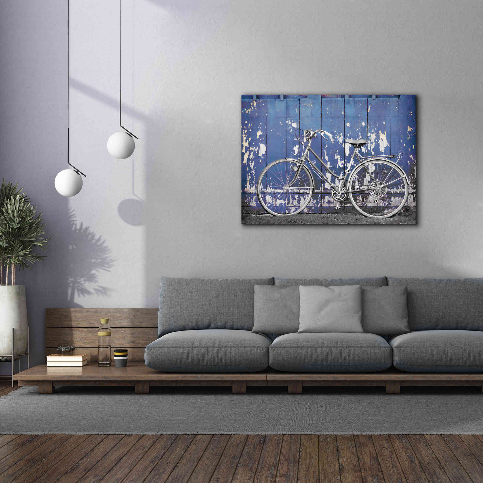 'Grungy Bike' by Lori Deiter, Canvas Wall Art,54 x 40