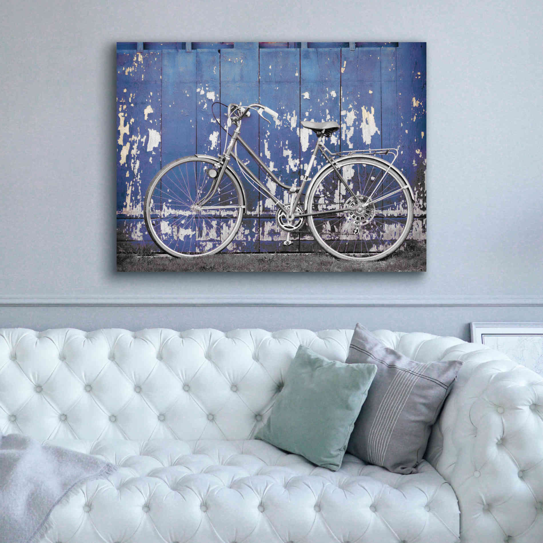 'Grungy Bike' by Lori Deiter, Canvas Wall Art,54 x 40