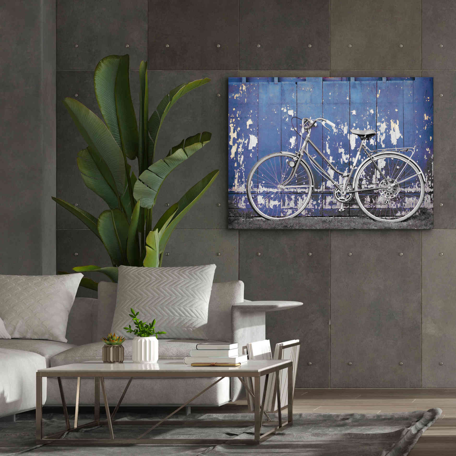 'Grungy Bike' by Lori Deiter, Canvas Wall Art,54 x 40