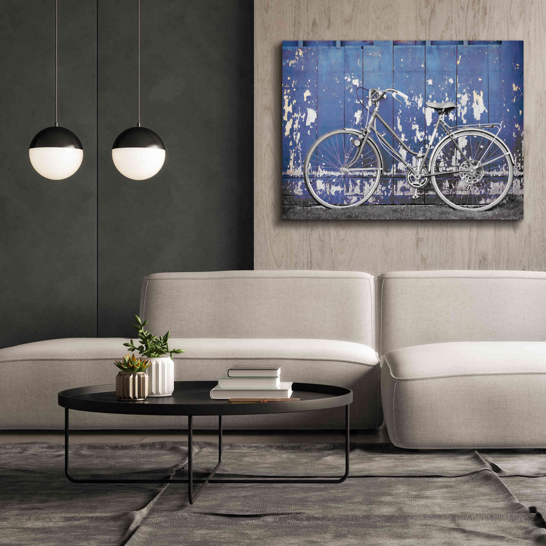 'Grungy Bike' by Lori Deiter, Canvas Wall Art,54 x 40