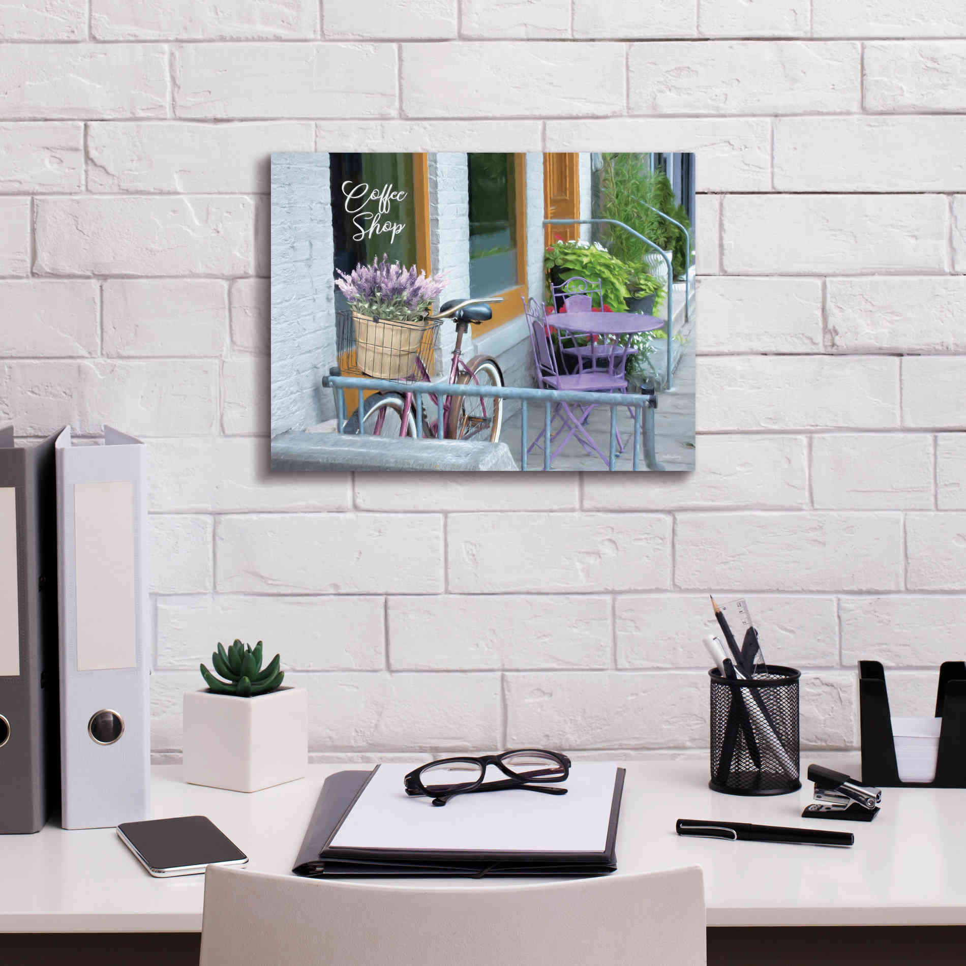 'Coffee Shop Visit' by Lori Deiter, Canvas Wall Art,16 x 12