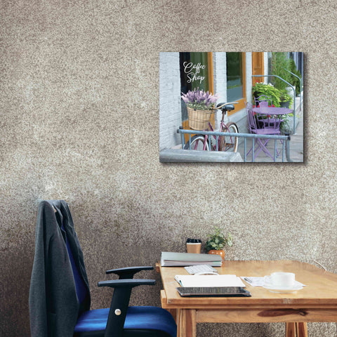 Image of 'Coffee Shop Visit' by Lori Deiter, Canvas Wall Art,34 x 26