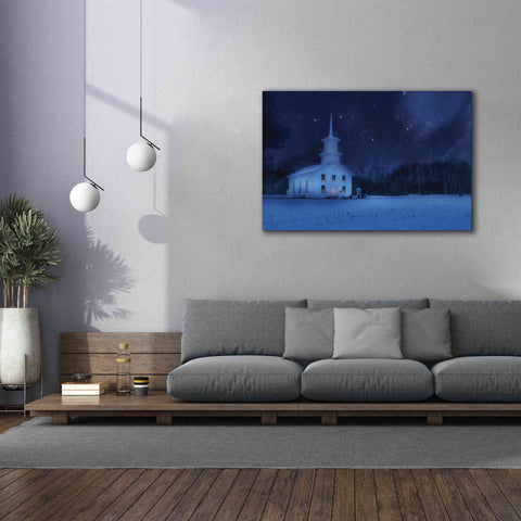Image of 'Starry Night Church' by Lori Deiter, Canvas Wall Art,60 x 40