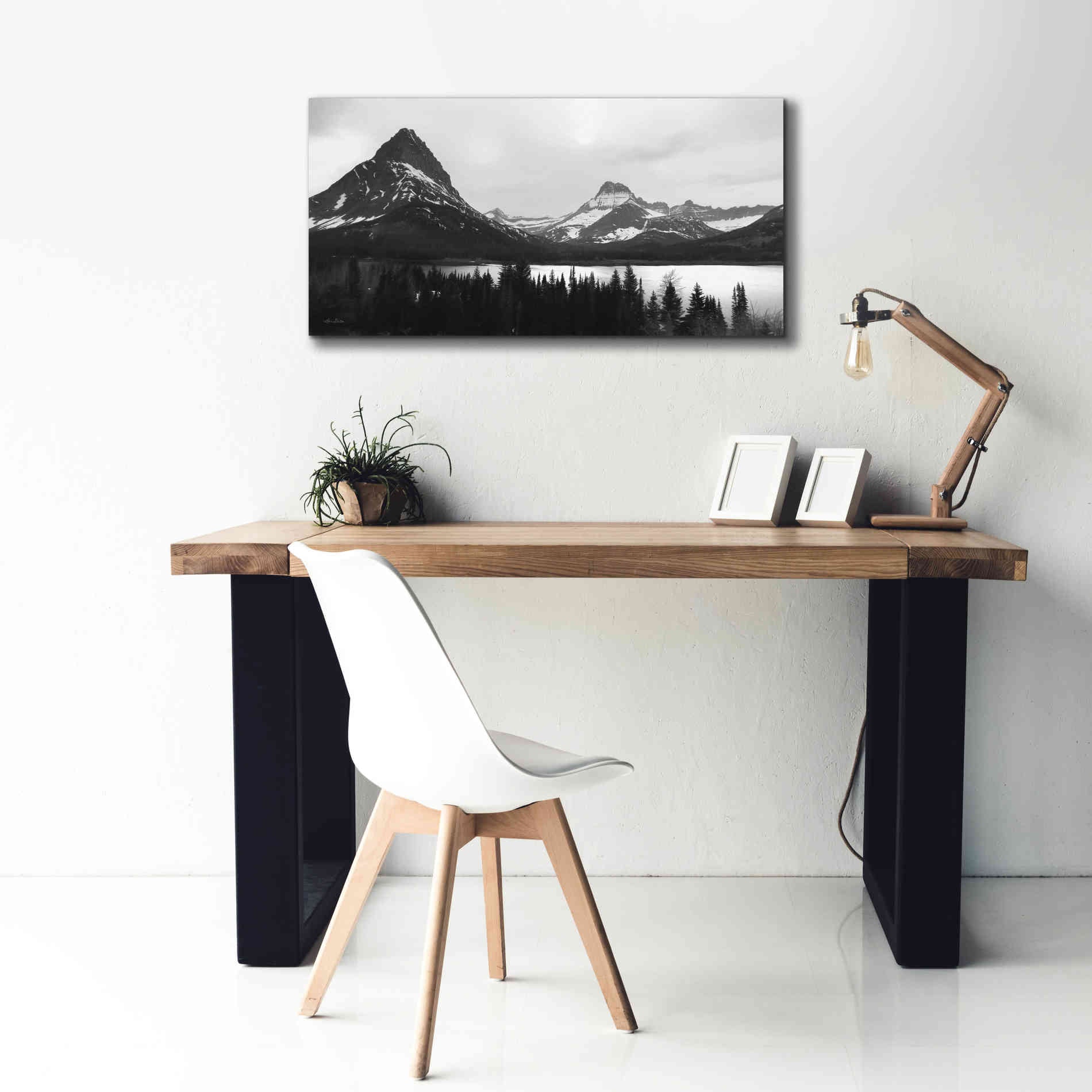 'Swiftcurrent Lake' by Lori Deiter, Canvas Wall Art,40 x 20