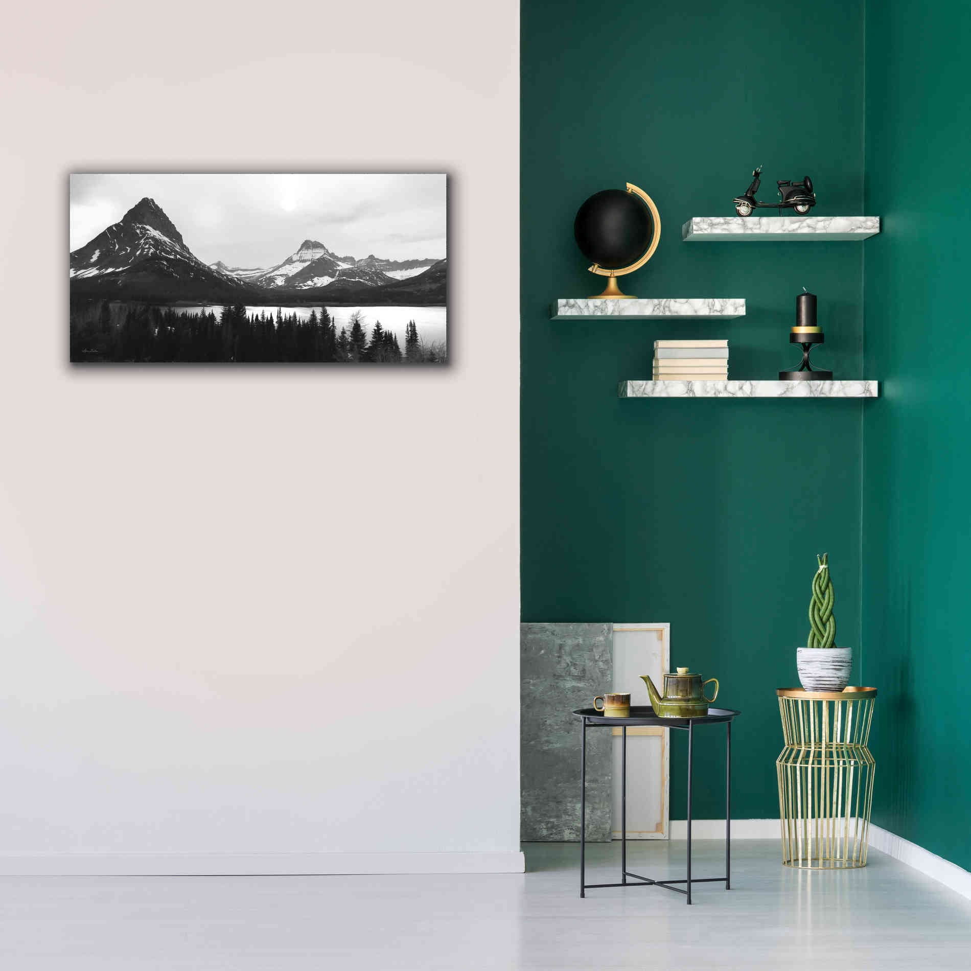 'Swiftcurrent Lake' by Lori Deiter, Canvas Wall Art,40 x 20