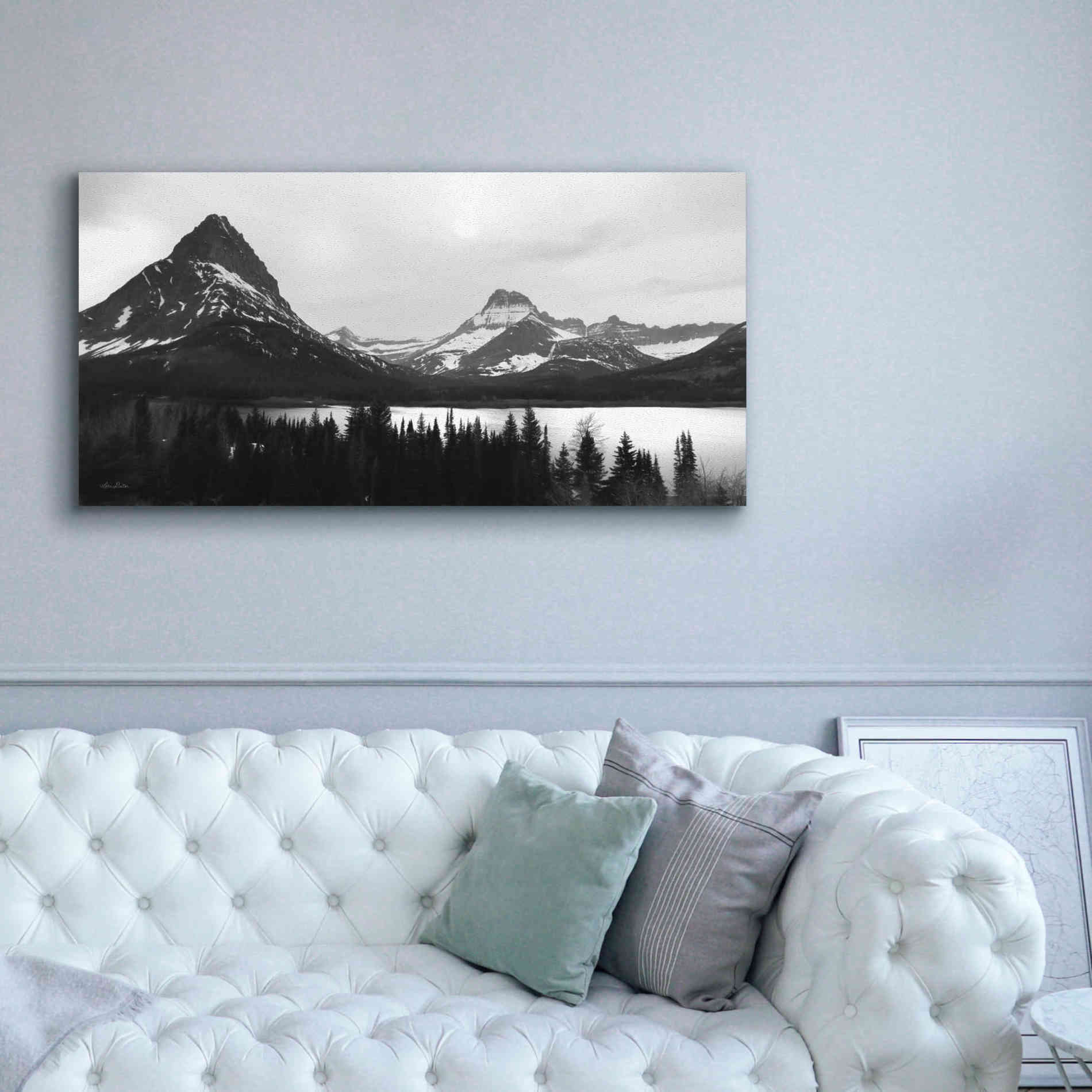 'Swiftcurrent Lake' by Lori Deiter, Canvas Wall Art,60 x 30
