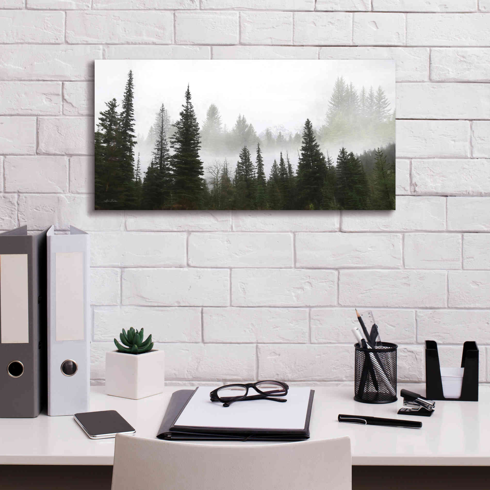 'Schwabachers Landing Trees' by Lori Deiter, Canvas Wall Art,24 x 12