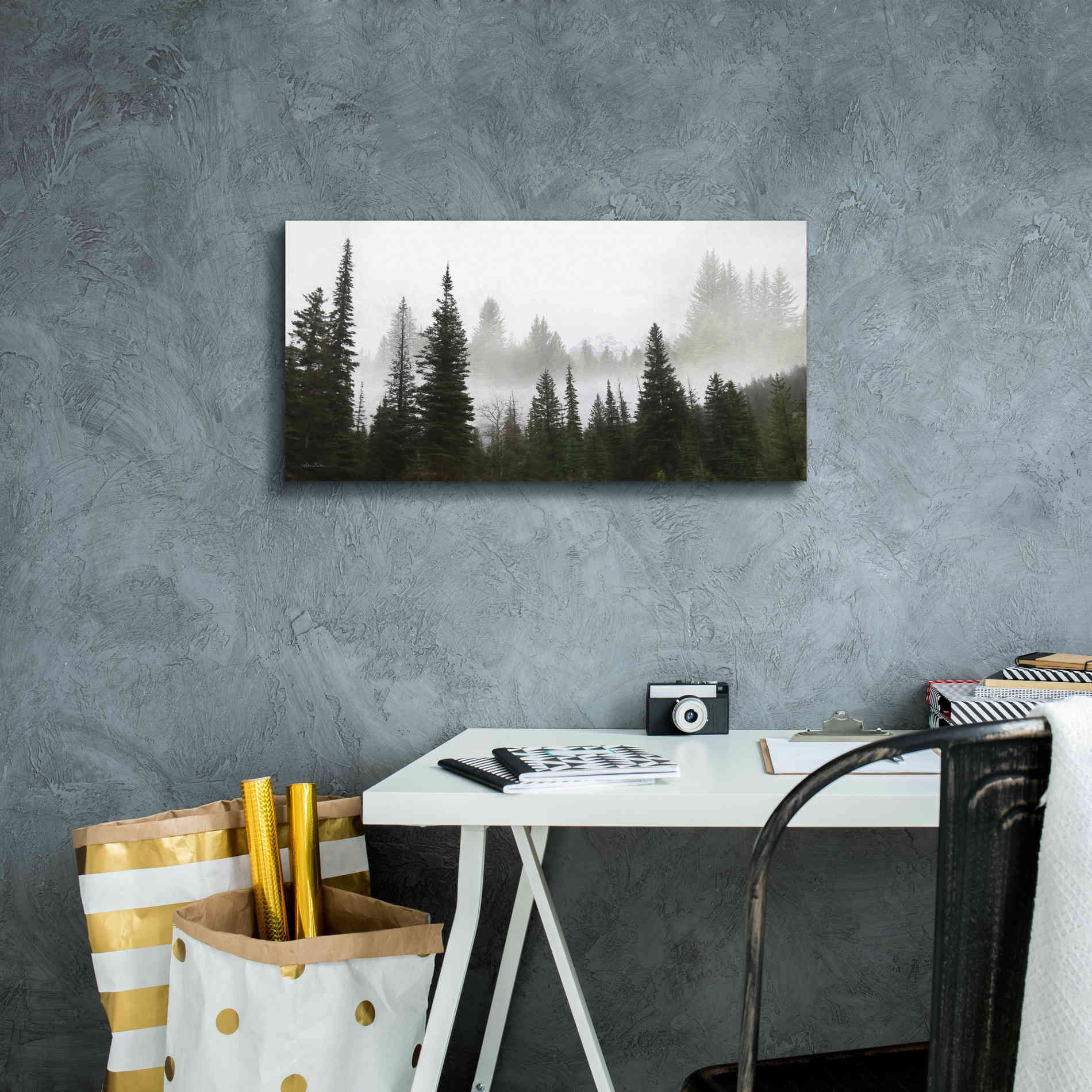 'Schwabachers Landing Trees' by Lori Deiter, Canvas Wall Art,24 x 12