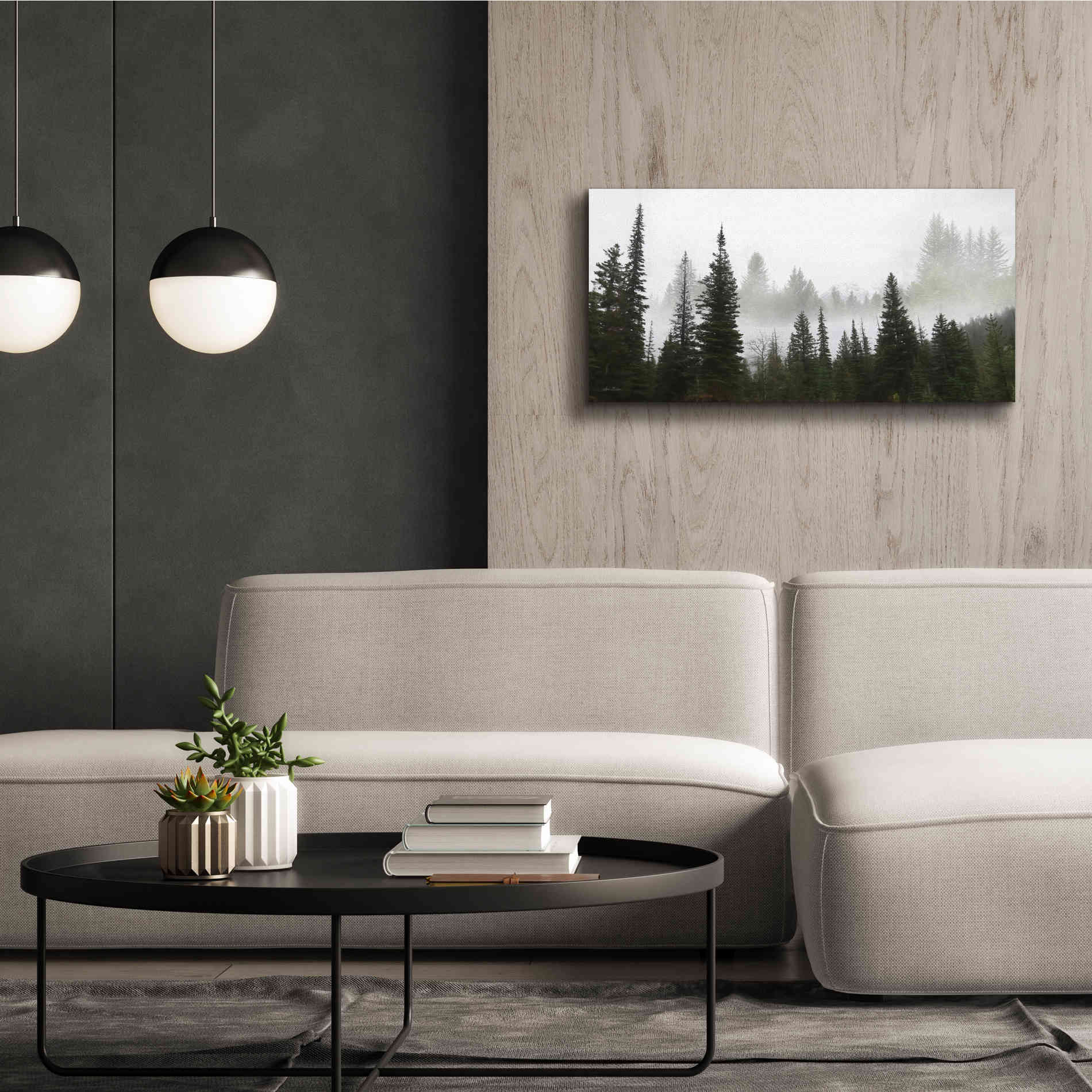 'Schwabachers Landing Trees' by Lori Deiter, Canvas Wall Art,40 x 20