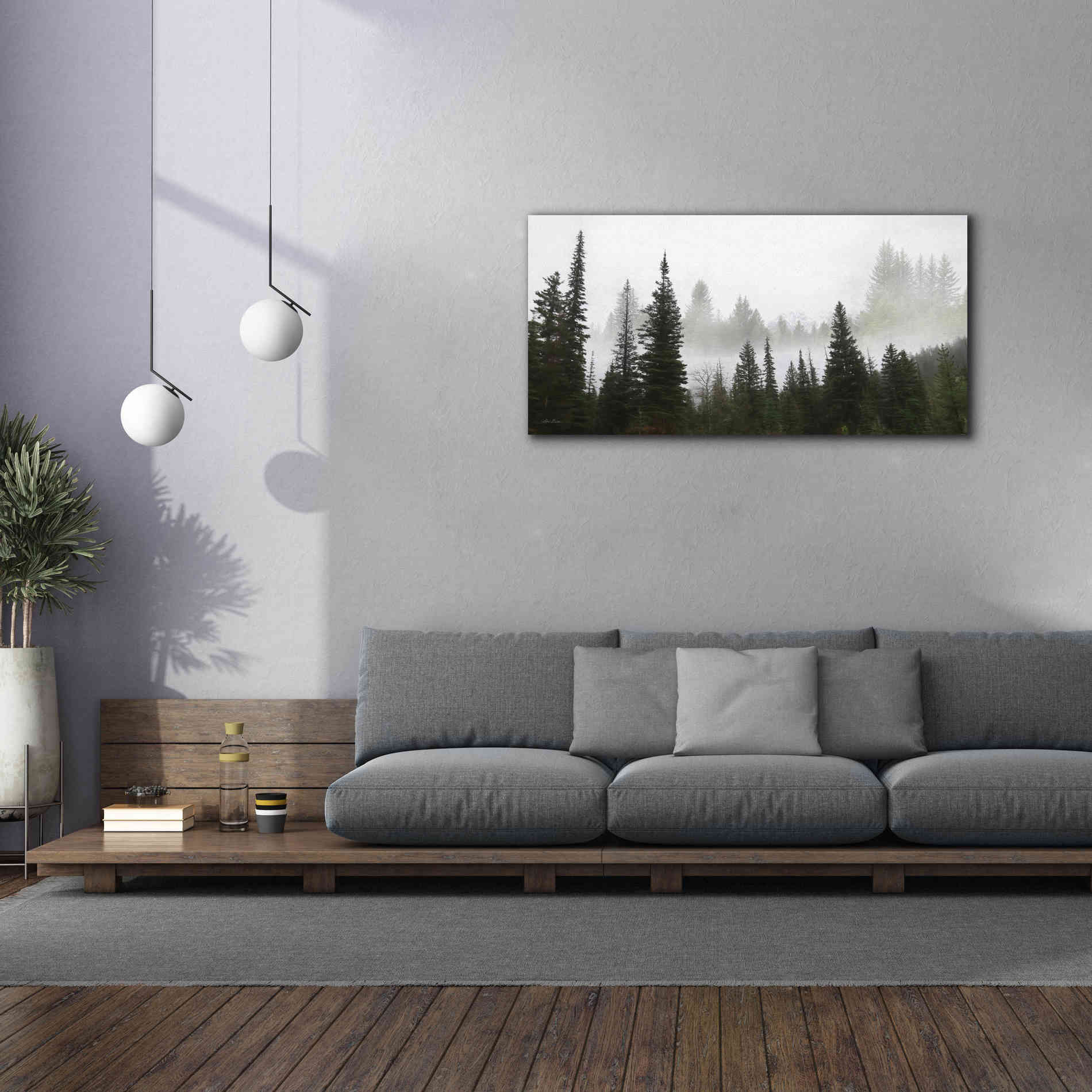 'Schwabachers Landing Trees' by Lori Deiter, Canvas Wall Art,60 x 30